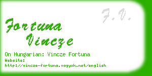 fortuna vincze business card